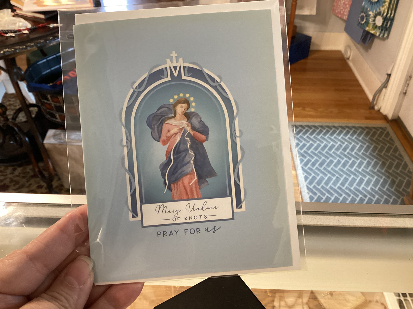 Mary, Undoer of Knots Novena Card | Blue