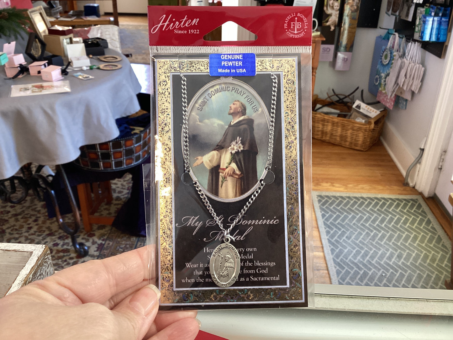 Pewter Saint Medals and Holy Cards