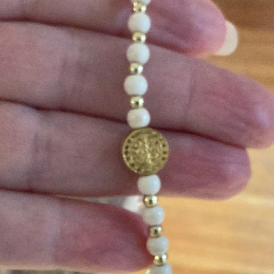 St Benedict White Turquoise bracelet