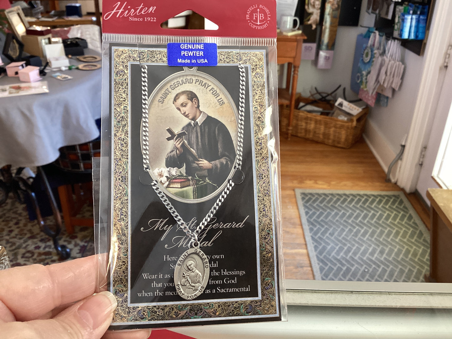 Pewter Saint Medals and Holy Cards