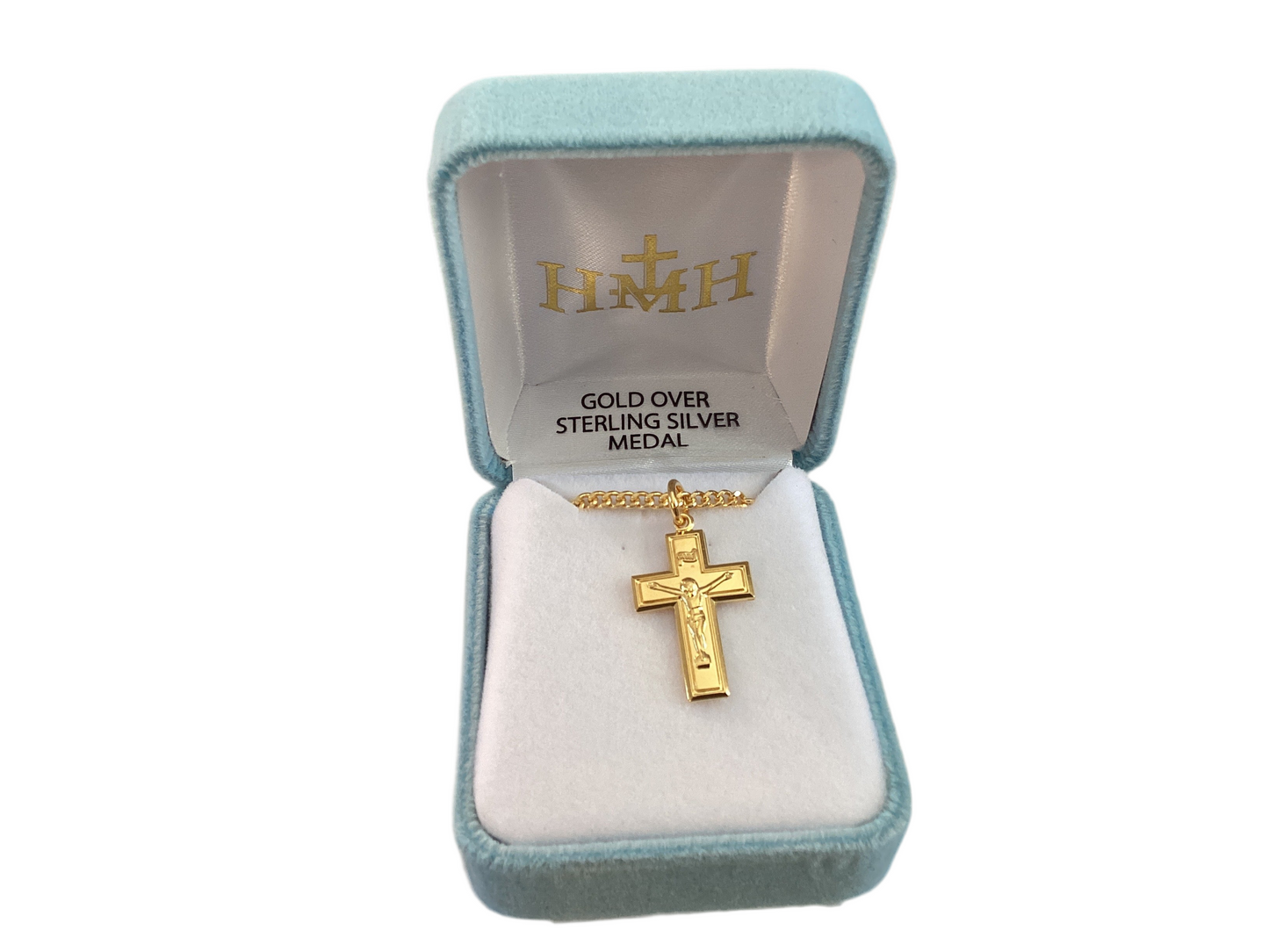 Gold Small Fancy Crucifix Necklace