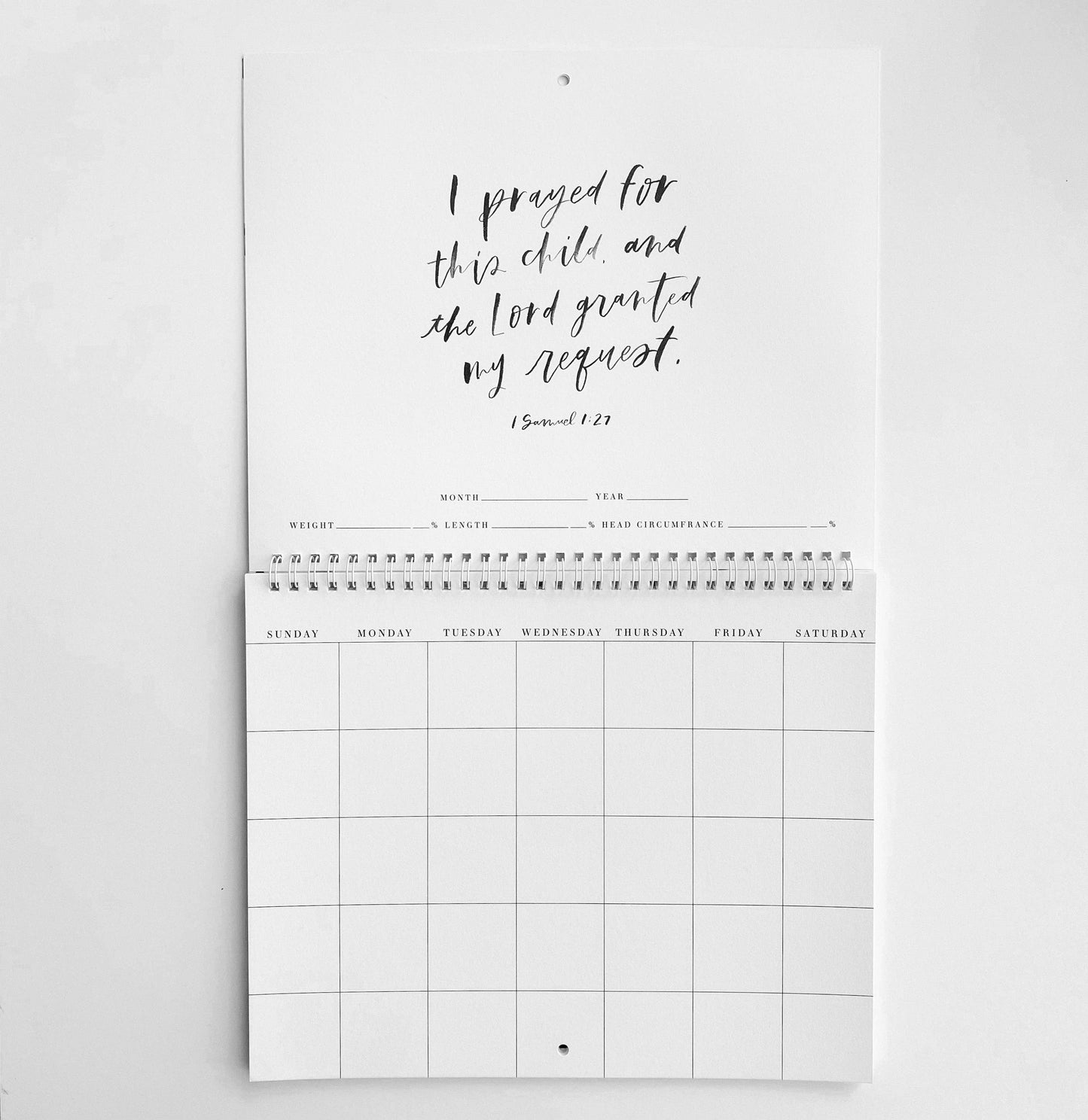 Be A Heart - Christian Baby Milestone Calendar | Gift | Keepsake Decor