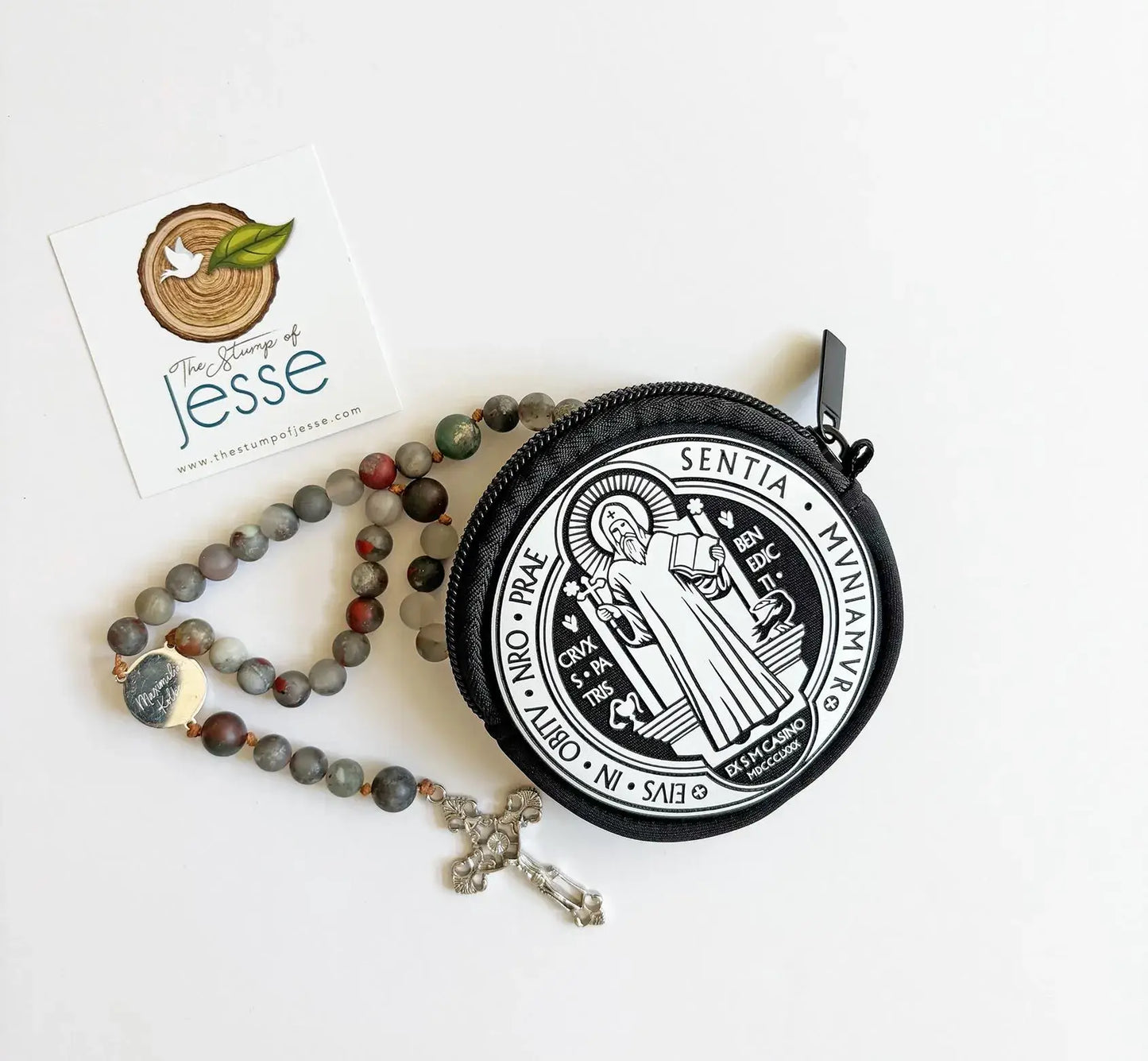 The Stump of Jesse - St. Benedict Medal Neoprene Rosary Pouch