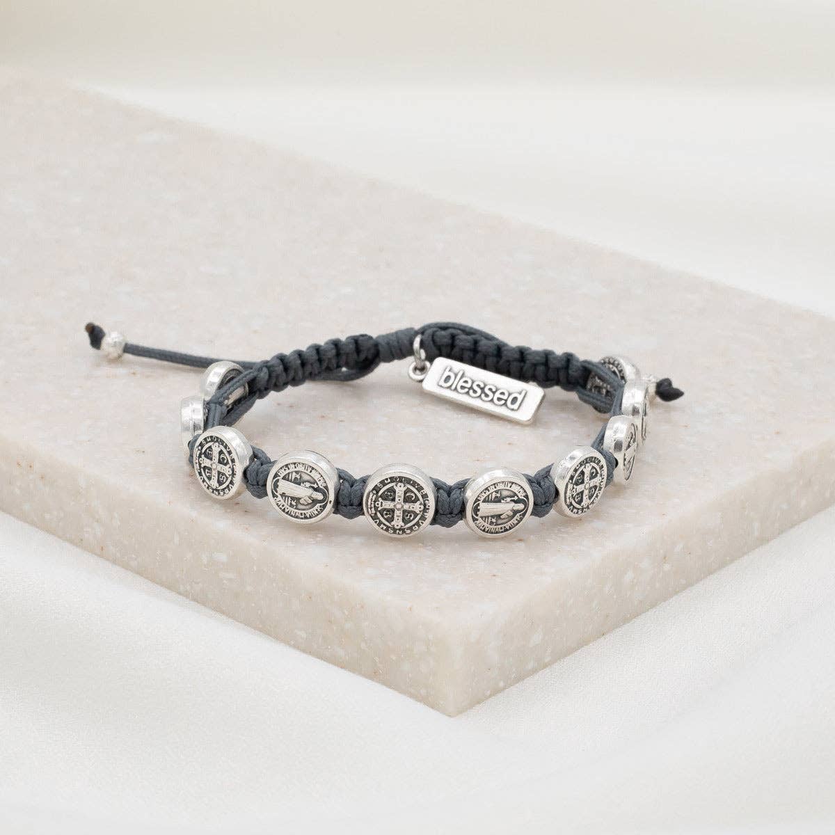 My Saint My Hero - Benedictine Blessing Bracelet - Silver Medals