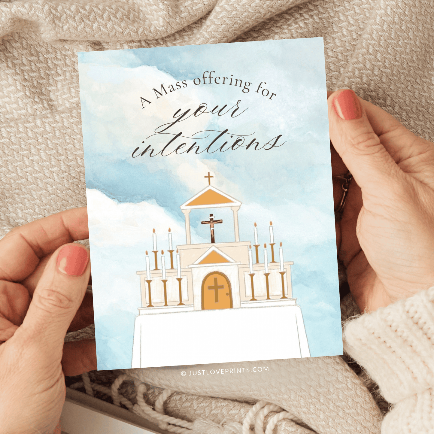 Just Love Prints - Catholic Stickers & Gifts - Catholic Mass Card