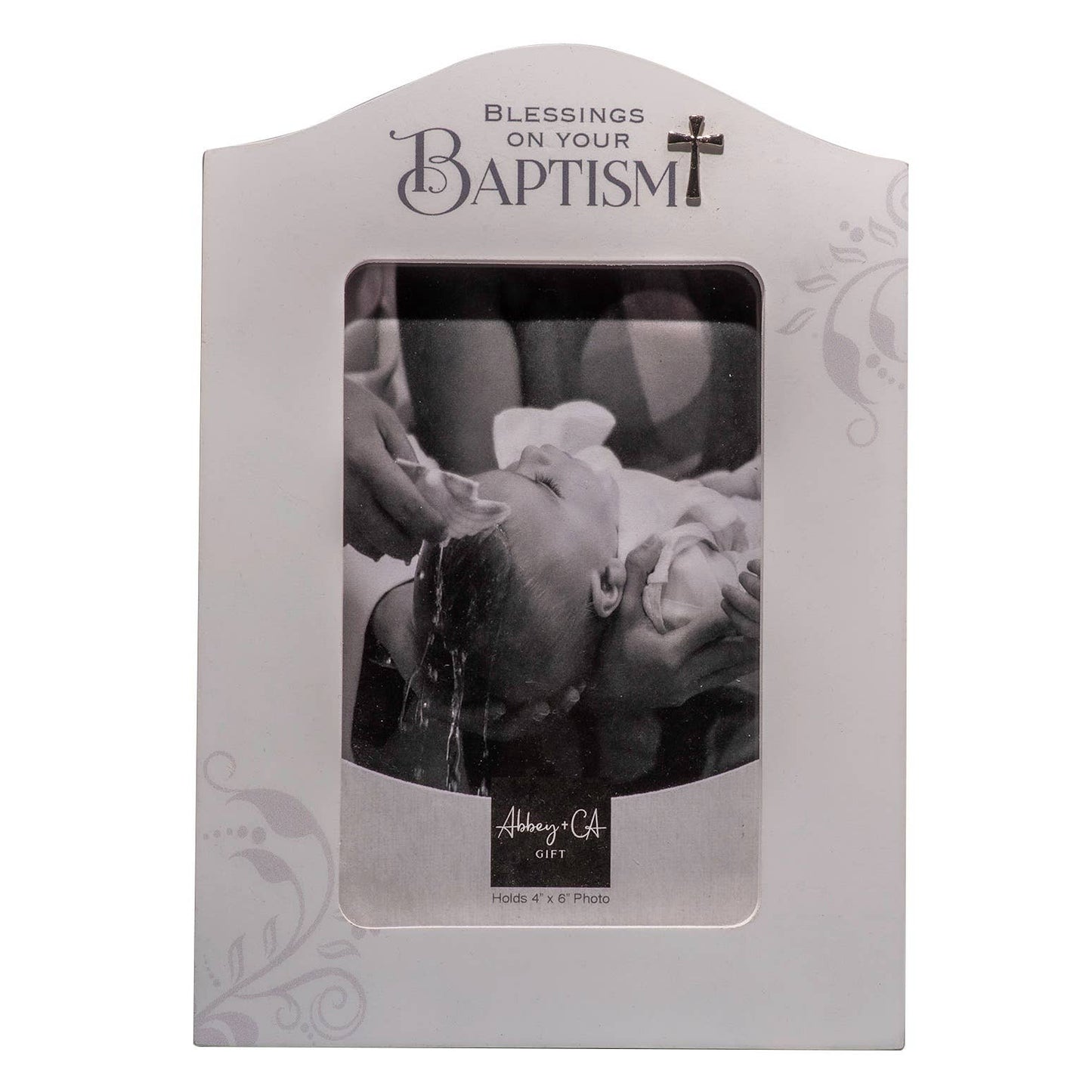 Abbey & CA Gift - Vertical Baptism Frame with Cross