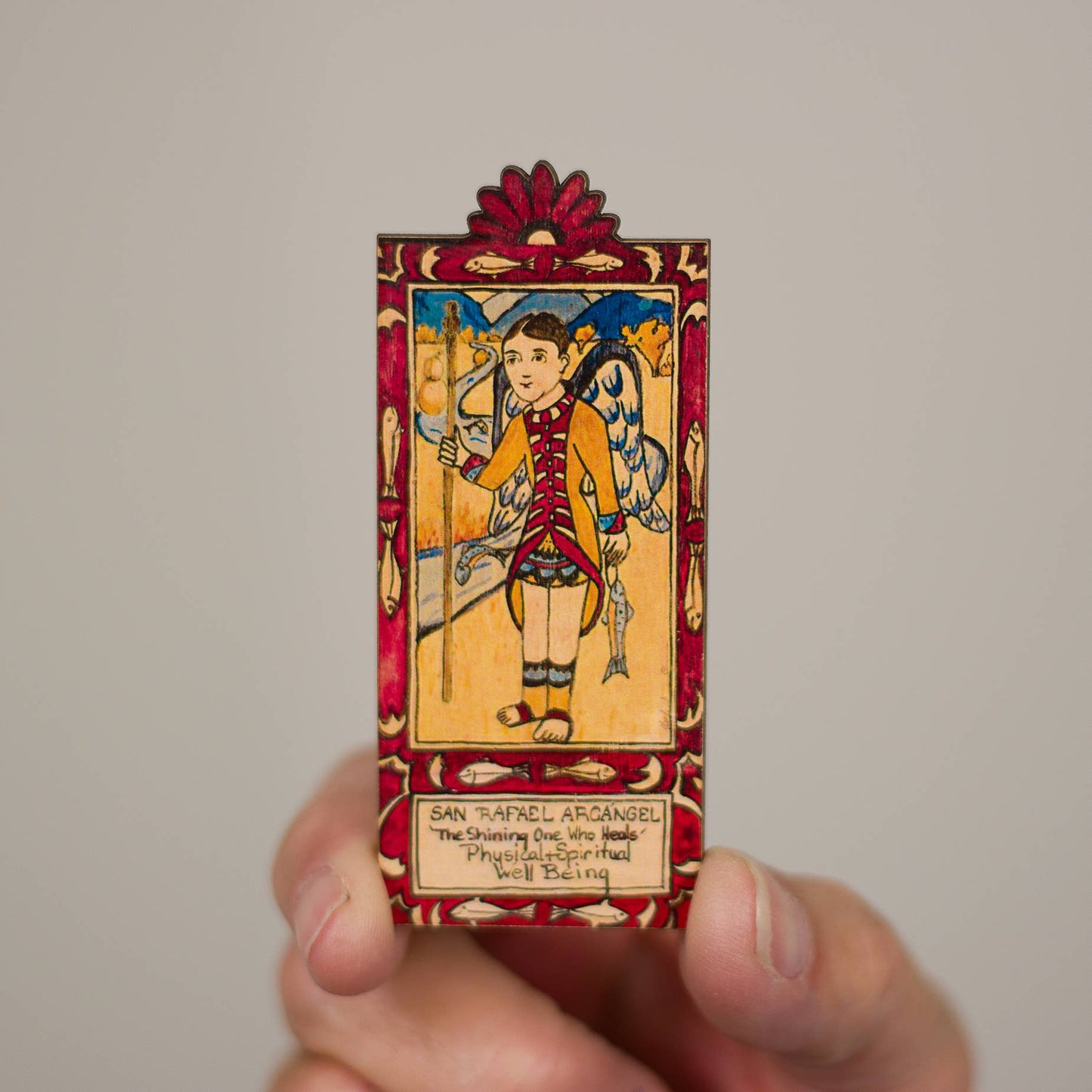Lynn Garlick Retablos - San Rafael A - The Shining One Who Heals