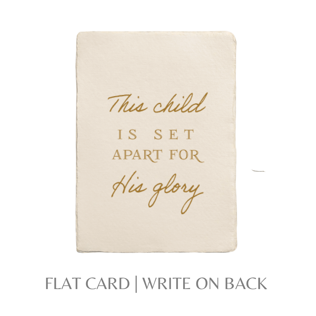 Paper Baristas - This Child Is Set Apart |  Baby Religious Greeting Card