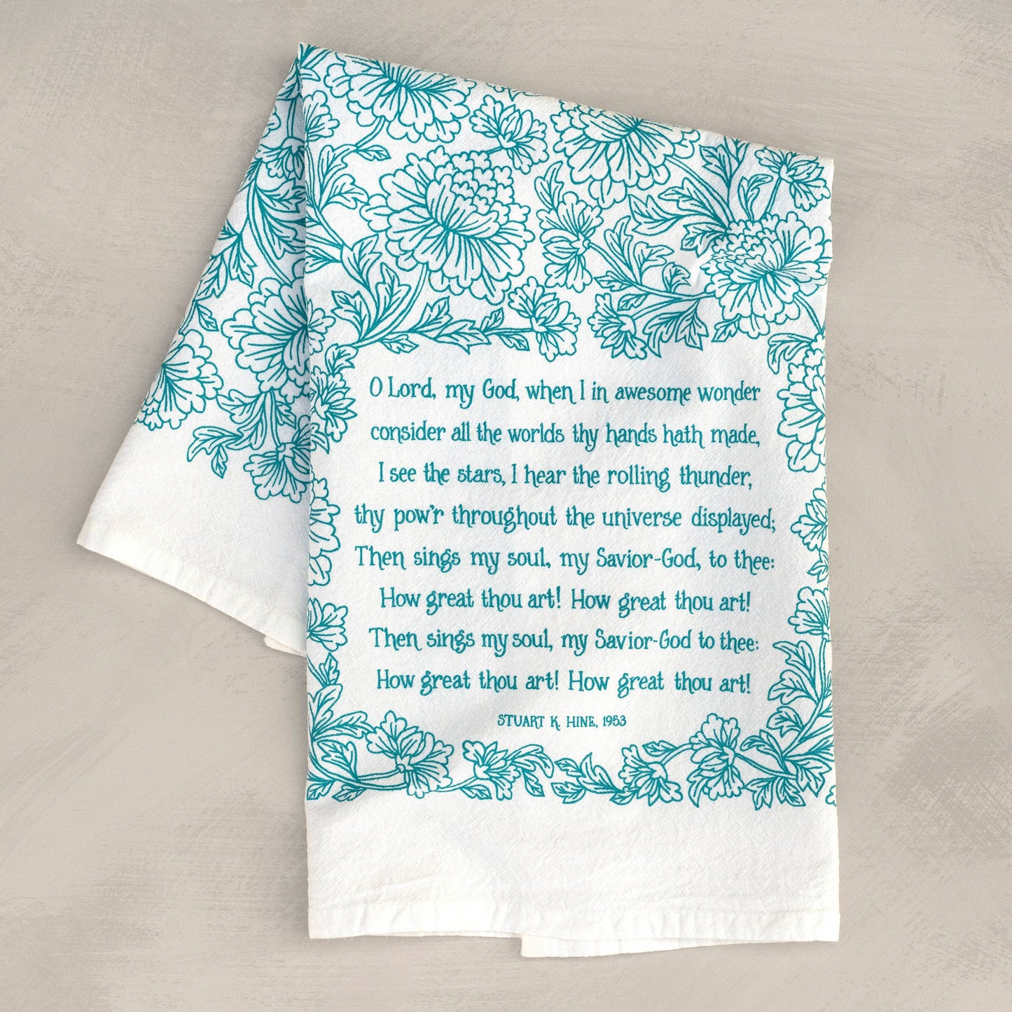 Little Things Studio - How Great Thou Art Hymn Tea Towel – 24"x20"