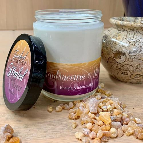 Abba Christian Products - FRANKINCENSE & MYRRH SCRIPTURE JAR 8oz CANDLE