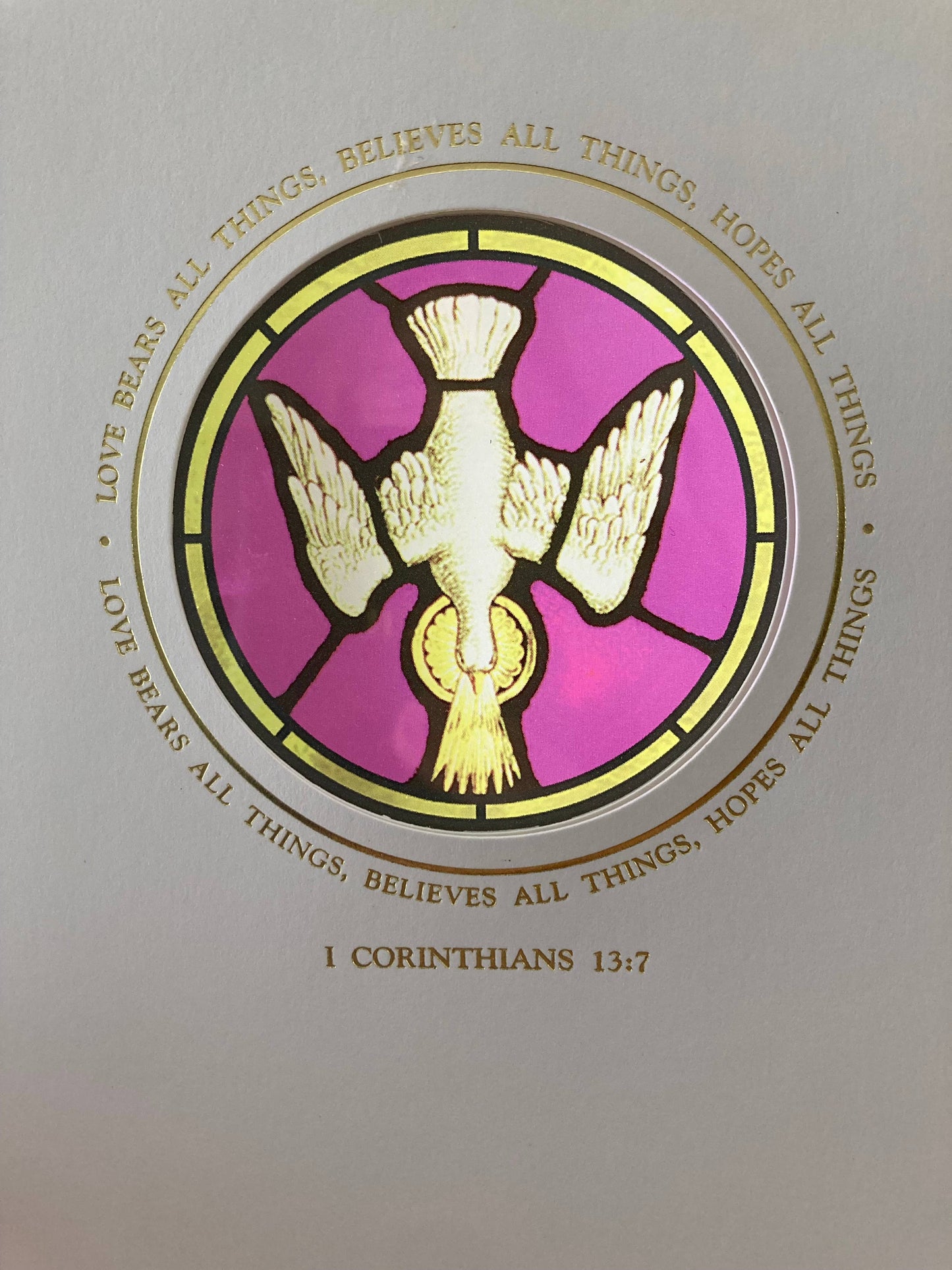 Bright Greetings - Love inspirational sun-catcher card