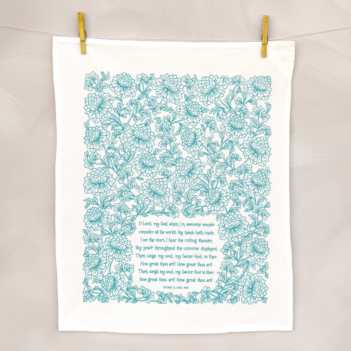 Little Things Studio - How Great Thou Art Hymn Tea Towel – 24"x20"