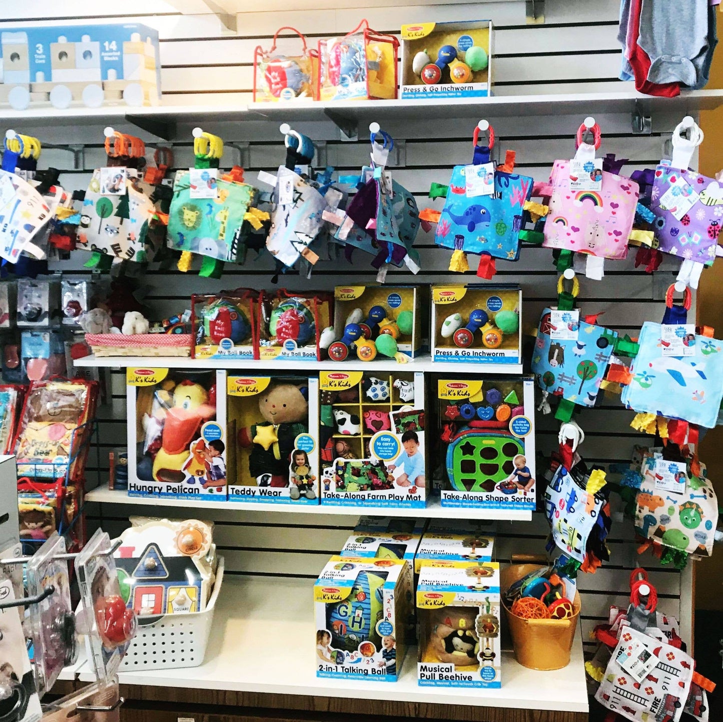 Baby Jack and Company - Space Rockets Crinkle Tag Square 8x8 Baby Teach @ Home Toy