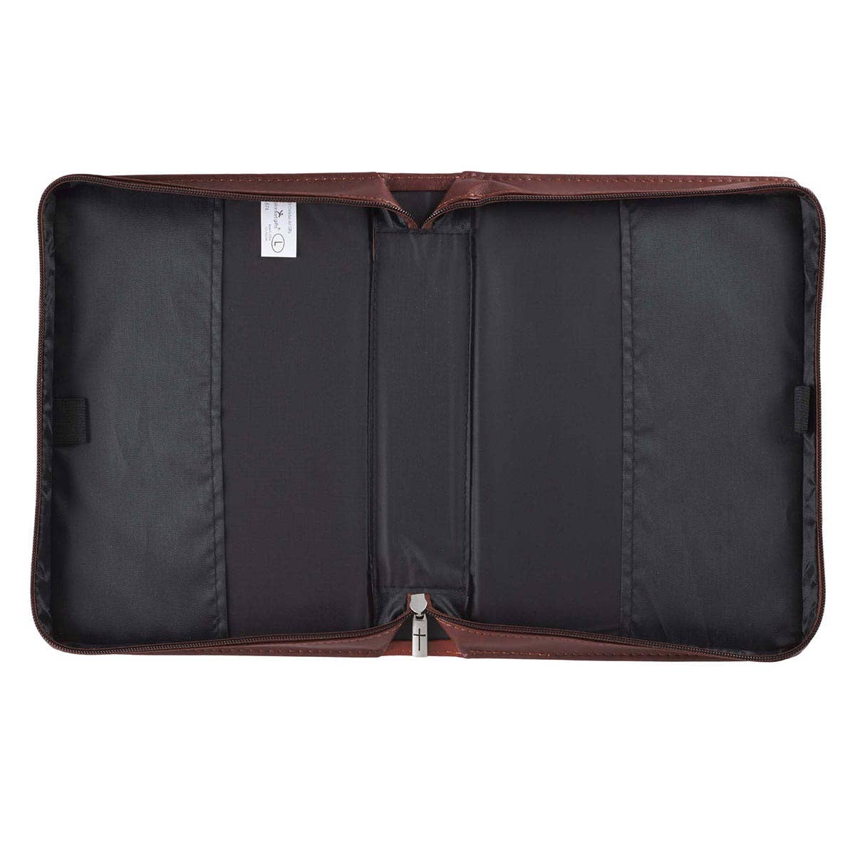 Christian Art Gifts - Bible Cover Classic Brown Two-tone Cross John 3:16