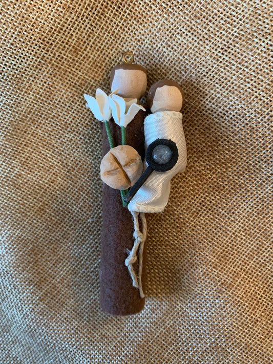 Our Saint Family - St. Anthony of Padua Wooden Doll Ornament