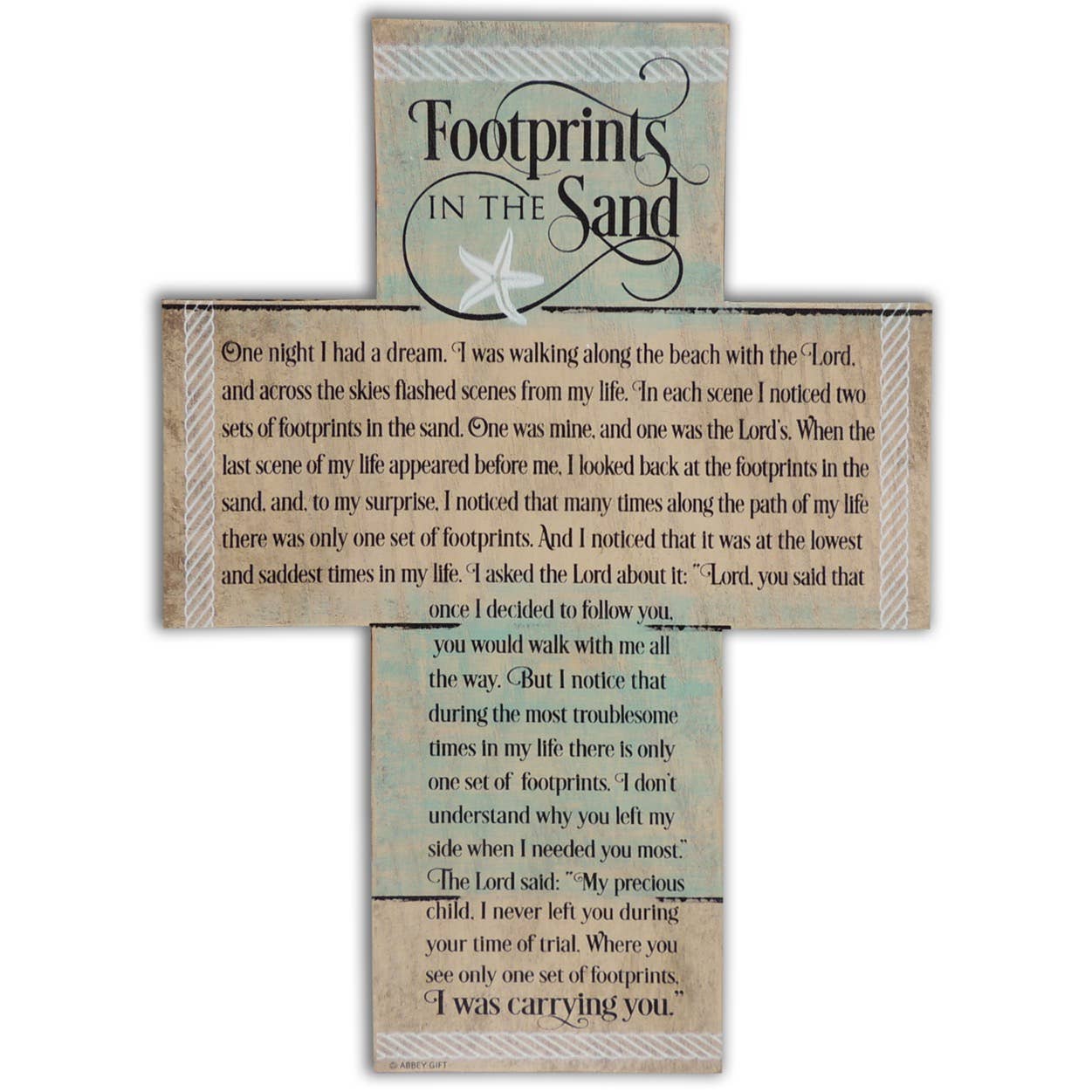 Abbey + CA Gift - Footprints Wall Cross