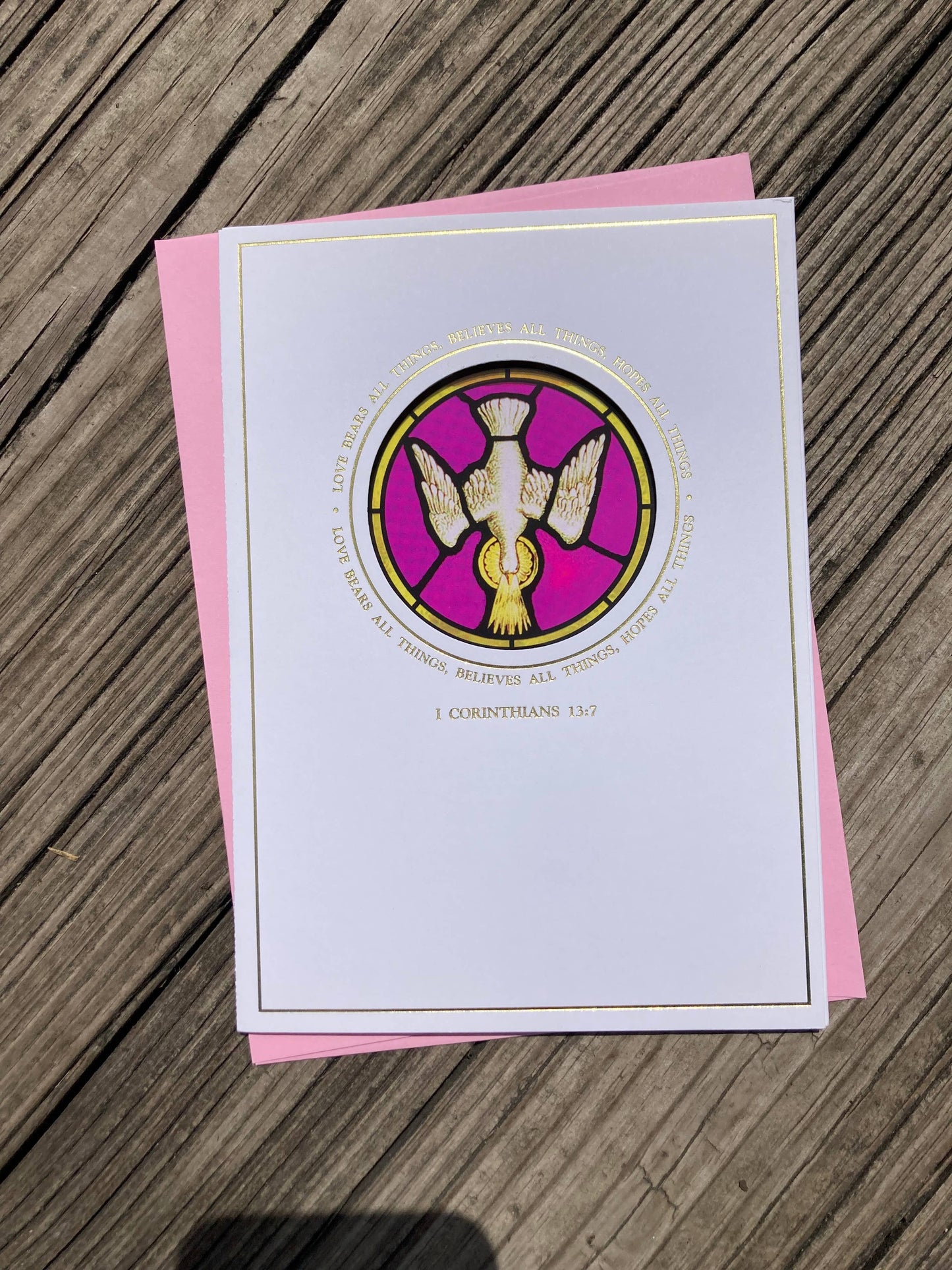 Bright Greetings - Love inspirational sun-catcher card