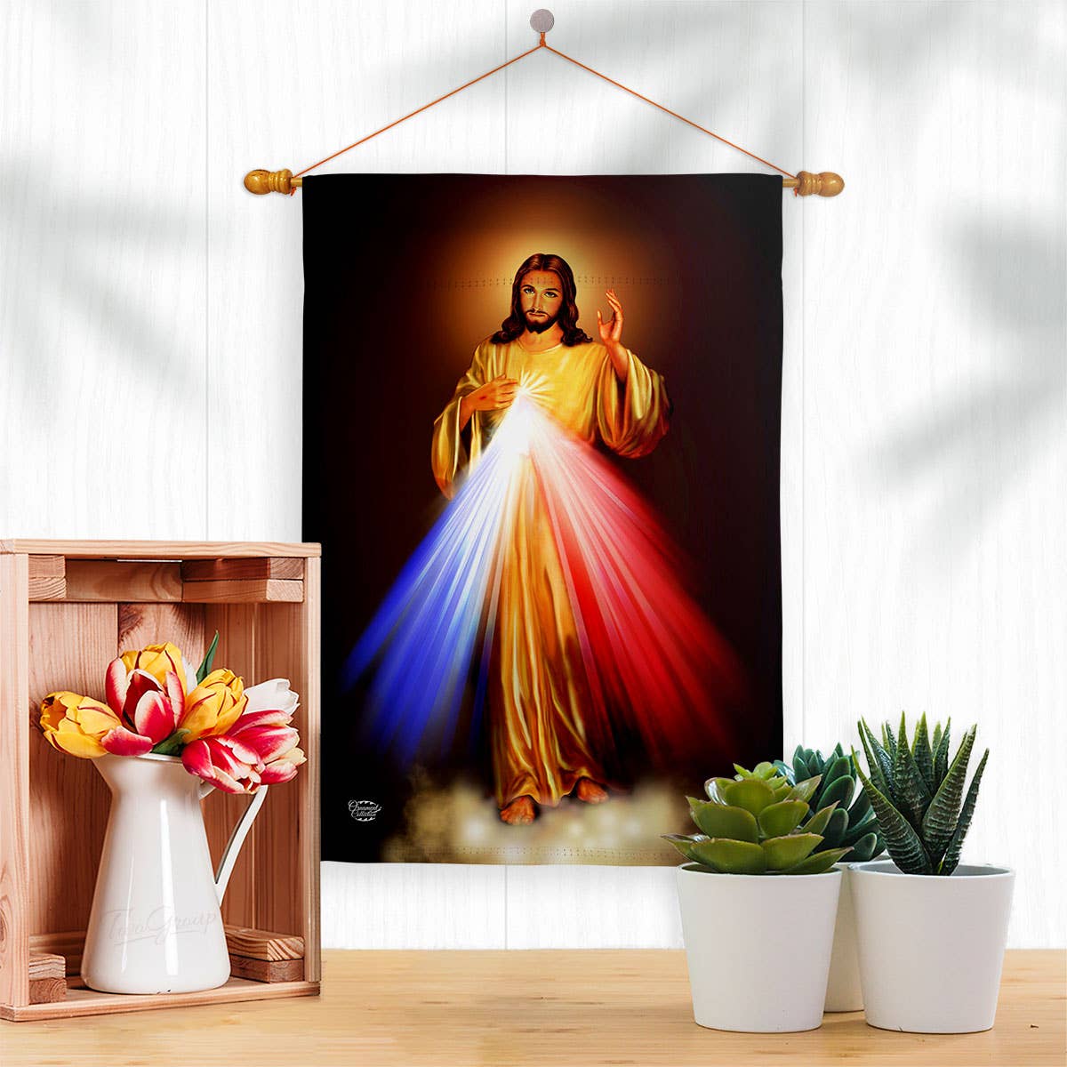 Two Group Flag Co - Jesus Divine Misericordia Religious Faith Decor Flag