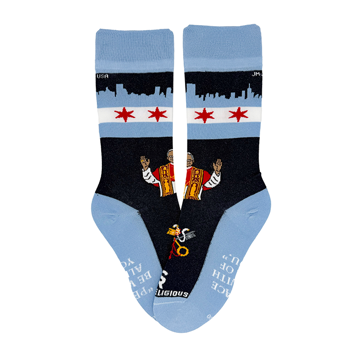 Sock Religious - Pope Leo XIV - Chicago Adult Socks