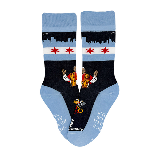 Sock Religious - Pope Leo XIV - Chicago Adult Socks