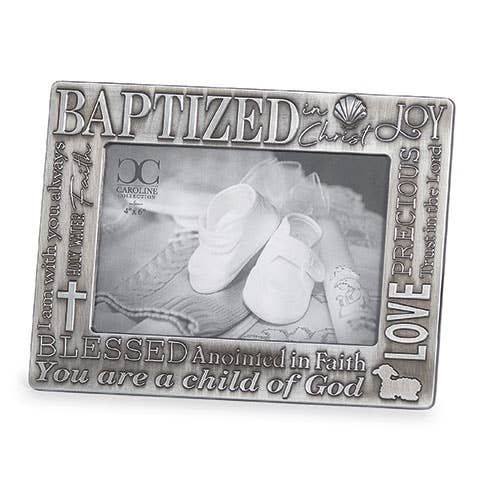 Roman - Baptism Word Frame (4X6), Caroline Collection