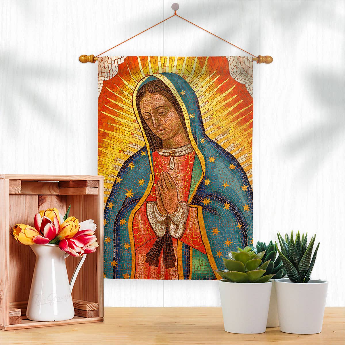 Garden Flag Co - Lady of Guadalupe Religious Faith Decor Flag