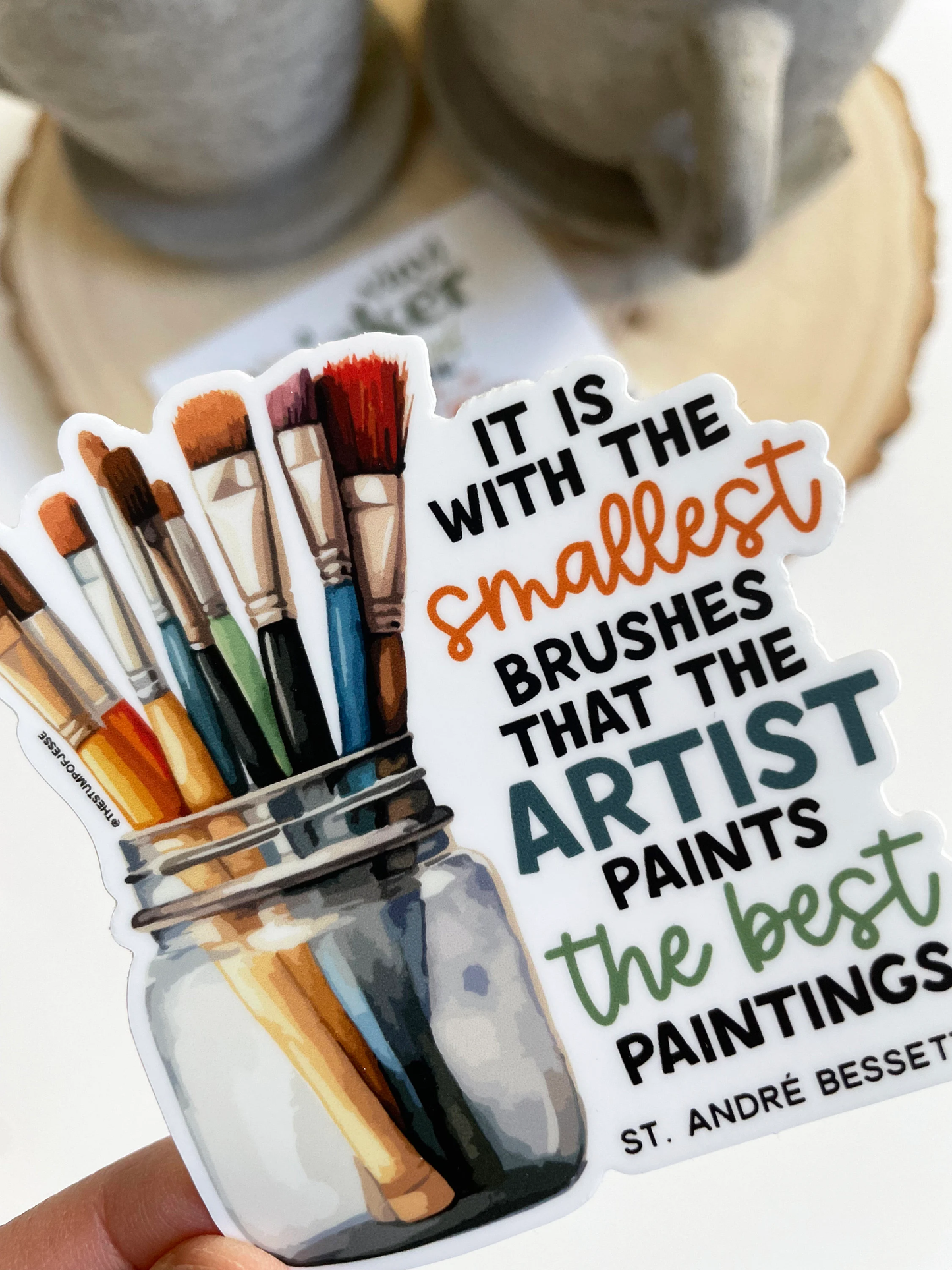 The Stump of Jesse - St. Andre Bessette Waterproof Sticker | Catholic Gift