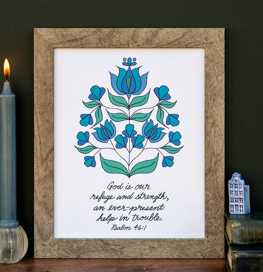 Little Things Studio - God Is Our Refuge Art Print