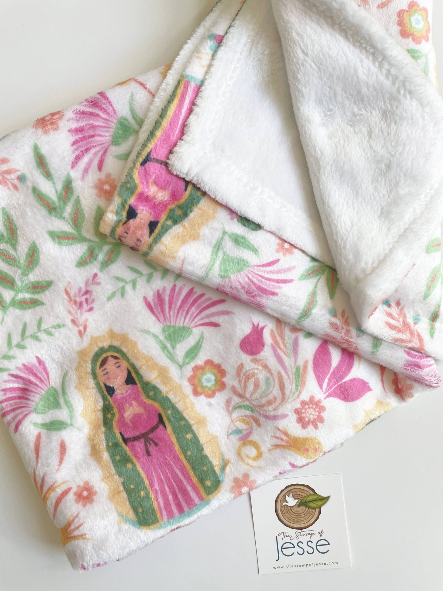 The Stump of Jesse - Our Lady of Guadalupe Minky Blanket