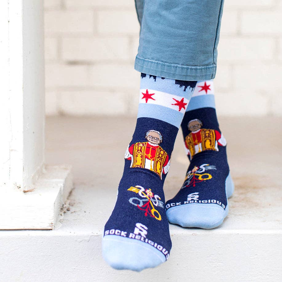 Sock Religious - Pope Leo XIV - Chicago Adult Socks