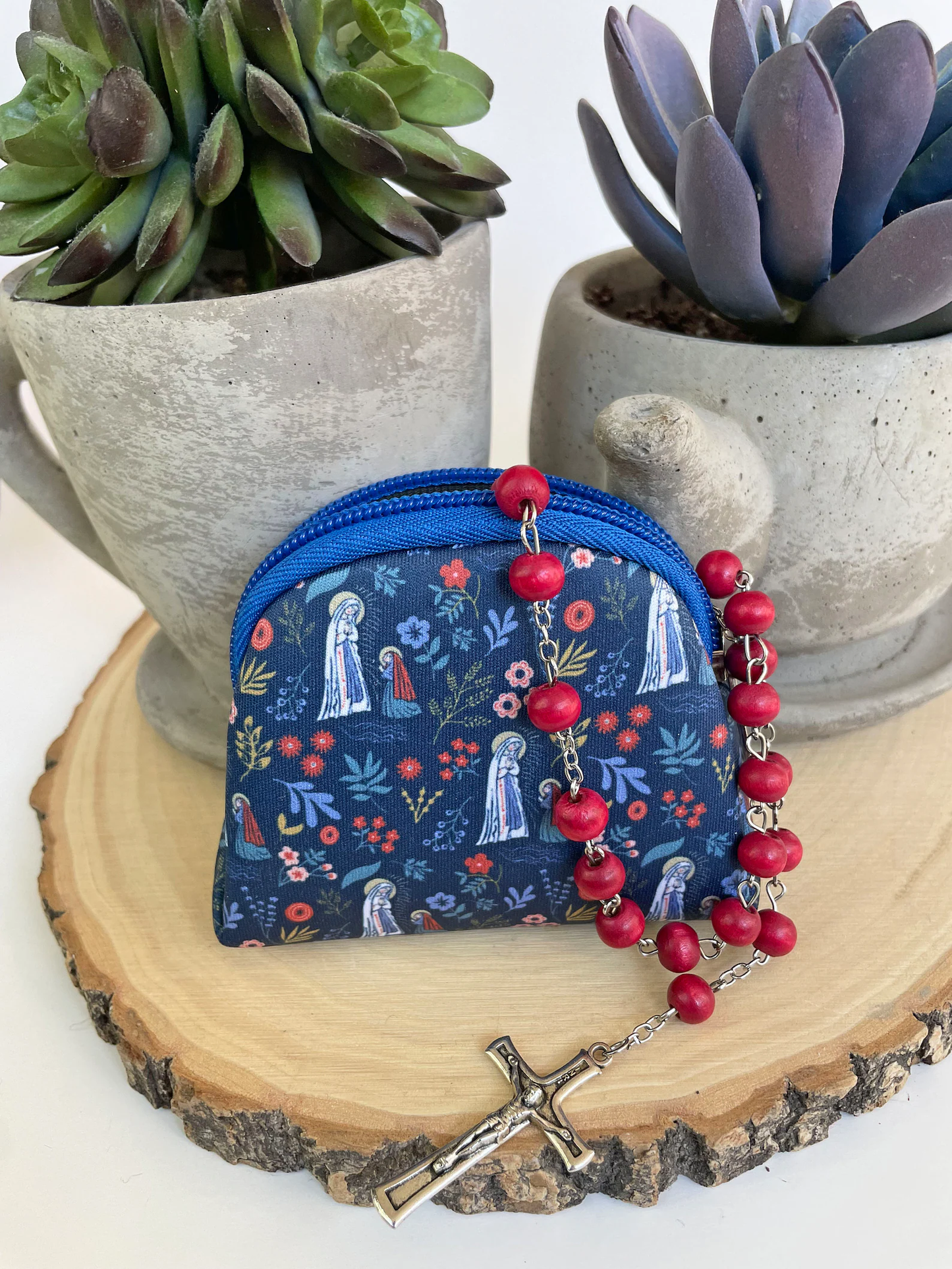 The Stump of Jesse - Rosary Our Lady of Lourdes Pouch 
Catholic Gift