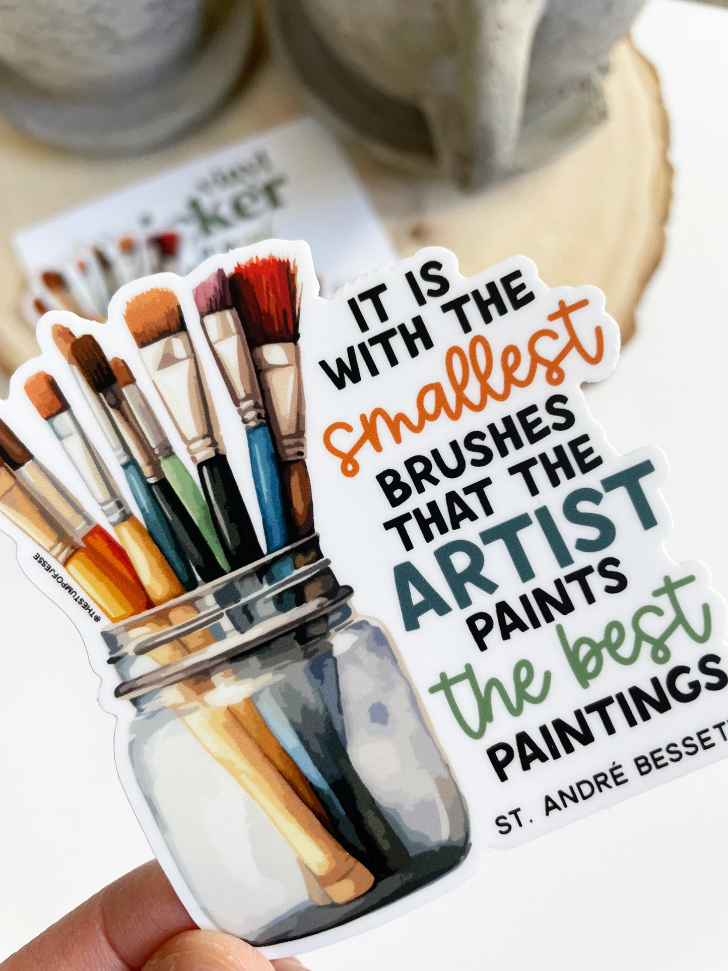 The Stump of Jesse - St. Andre Bessette Waterproof Sticker | Catholic Gift