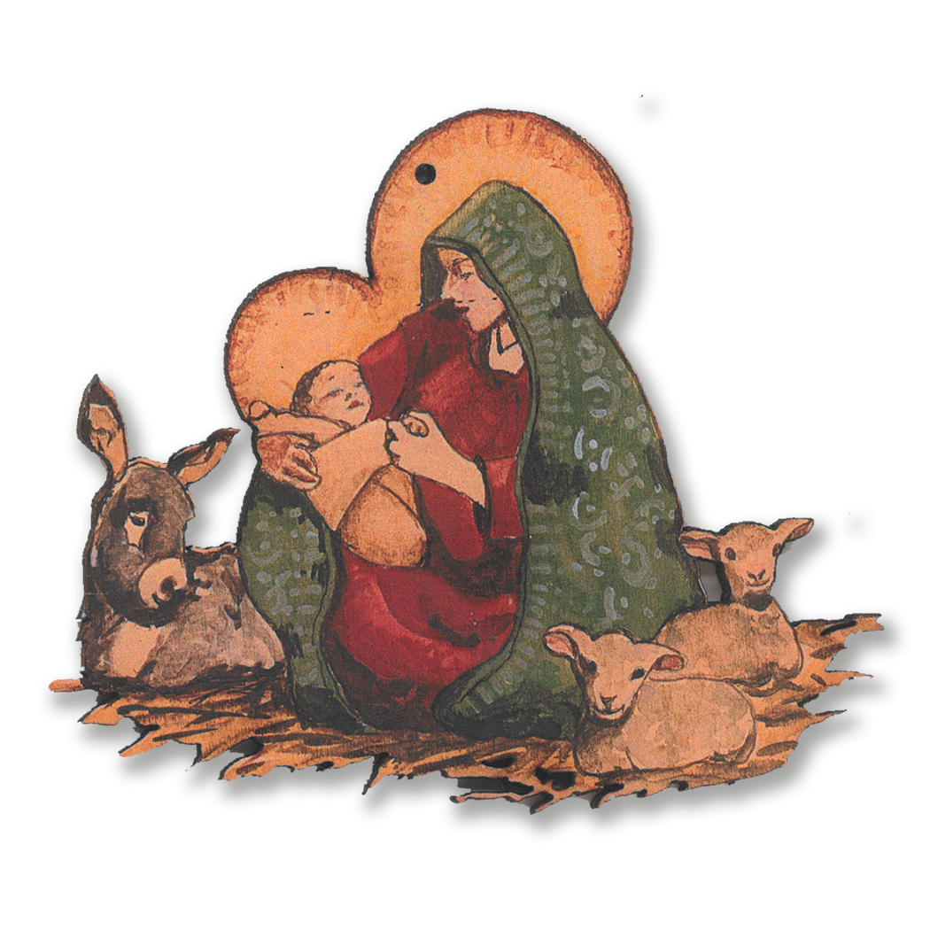 Lynn Garlick Retablos - The Bethlehem Stable - Cut Out