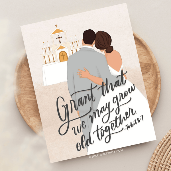 Just Love Prints - Grant That We May Grow Old Together Greeting Card