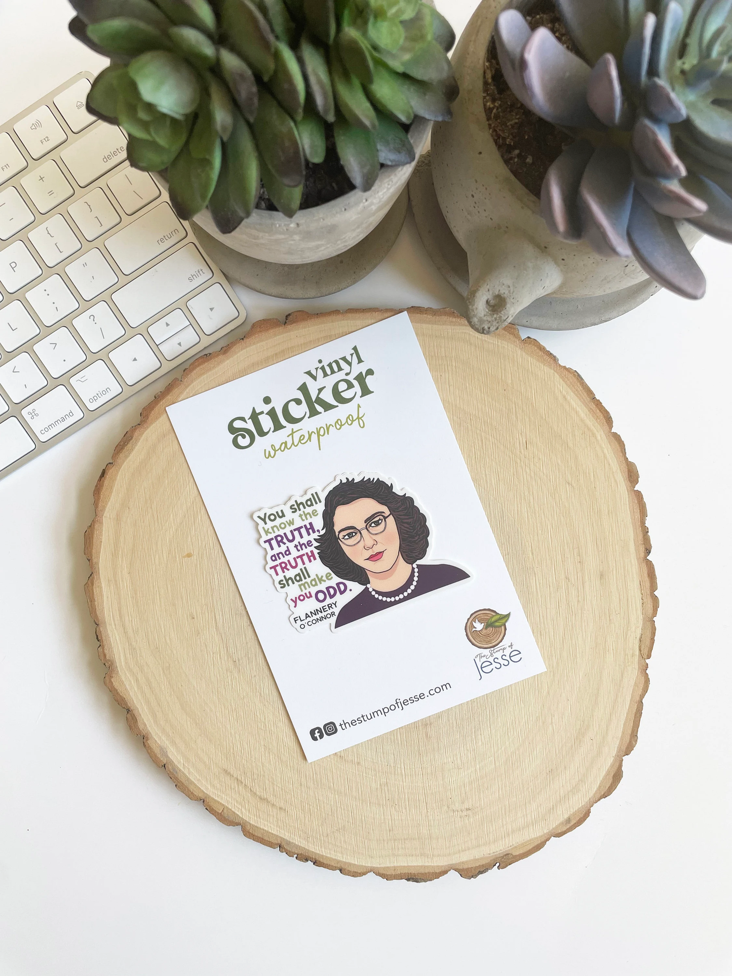 The Stump of Jesse - Flannery O'Connor Waterproof Sticker I Catholic Gift