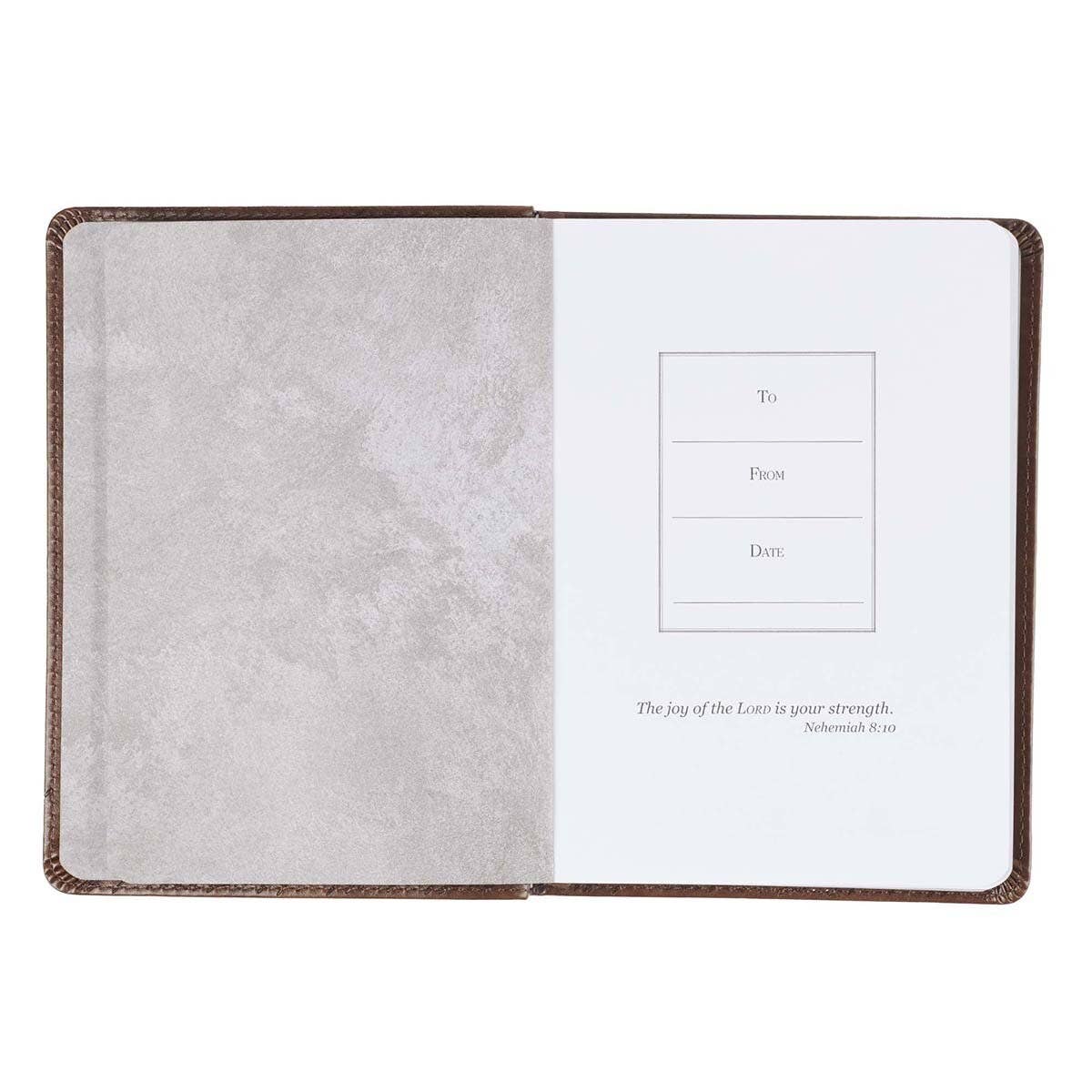 Christian Art Gifts - Journal Handy Brown I Know the Plans Jer. 29:11