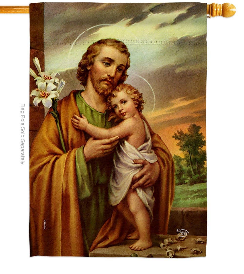 Garden Flag - Joseph & Jesus Religious Faith Decor Flag