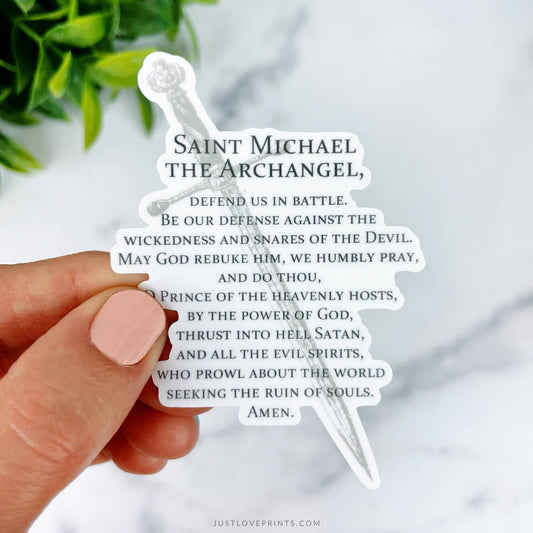 - St. Michael Prayer Vinyl Sticker