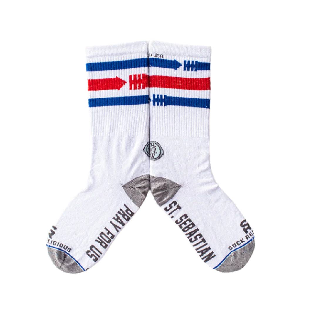 Sock Religious - St. Sebastian - Patron of Athletes Adult Socks