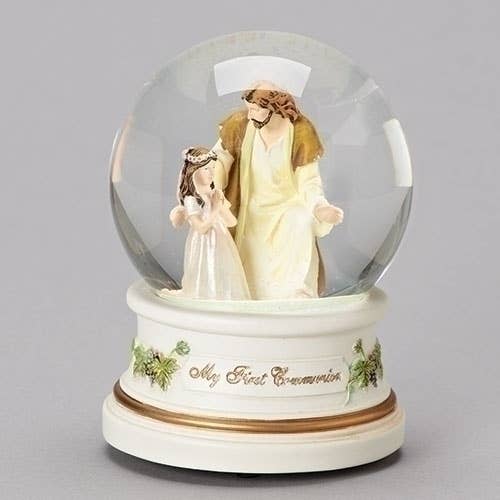 Roman - Communion Girl with Jesus Musical Dome
