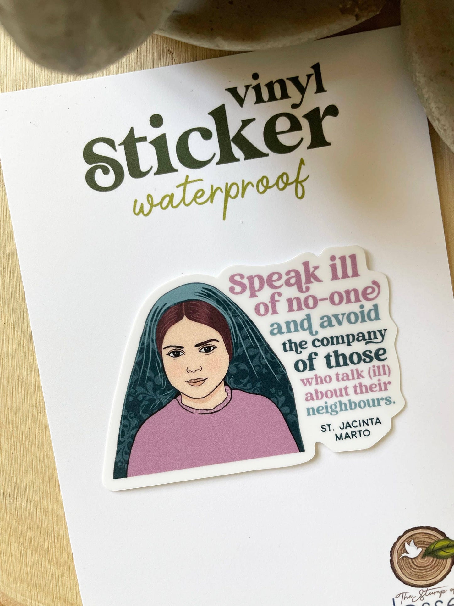 The Stump of Jesse - St. Jacinta Marto Waterproof Catholic Sticker