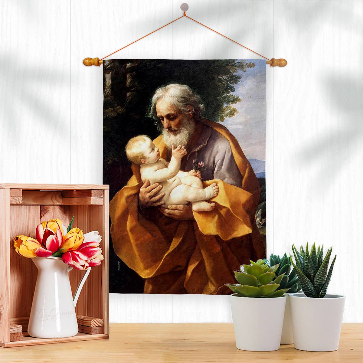Two Group Flag Co - St. Joseph And Christ Child Religious Faith Decor Flag