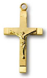Crucifix Necklace Gold filled over Sterling