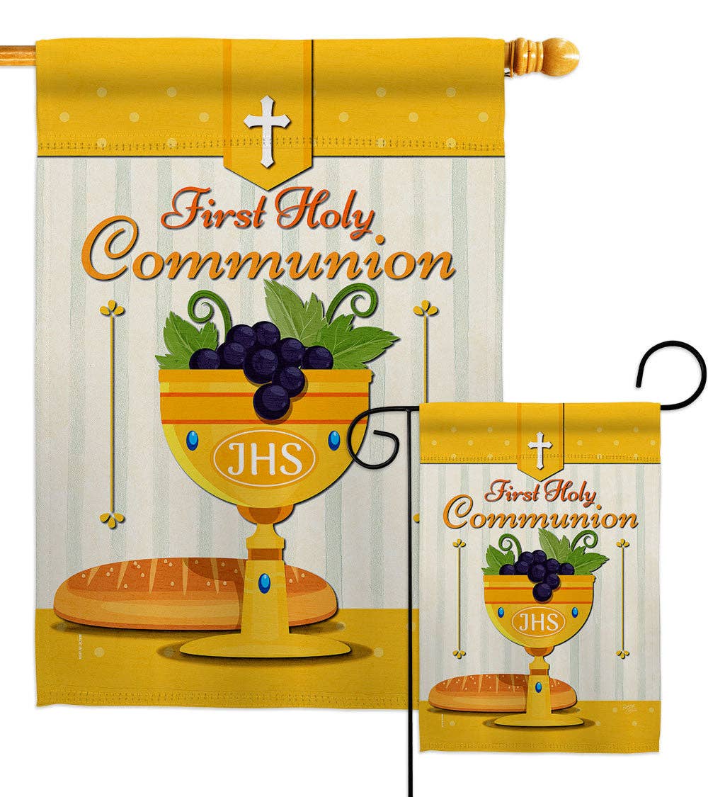 Two Group Flag Co - Flag Holy Communion Faith Garden House 2-Sided Home Décor