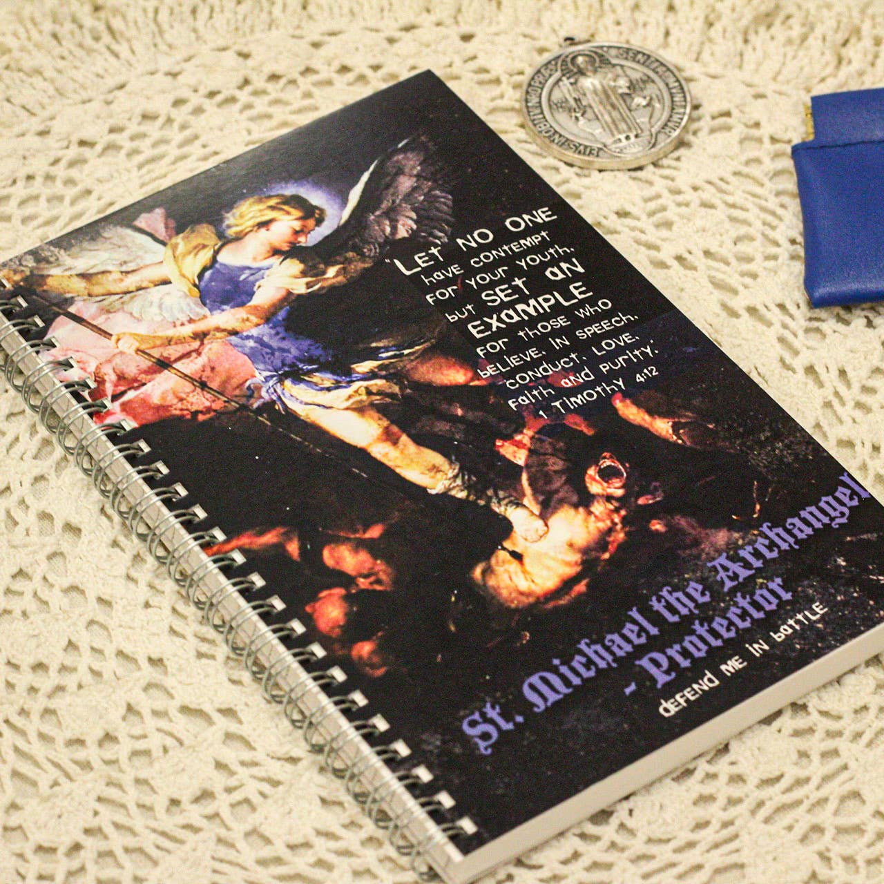 The Retro - a Full of Grace USA Company - Teen Chastity Boy: St. Michael the Archangel Writing Journal