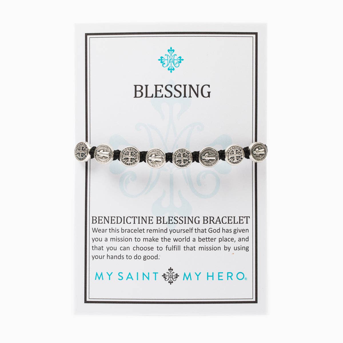 My Saint My Hero - Benedictine Blessing Bracelet - Silver Medals