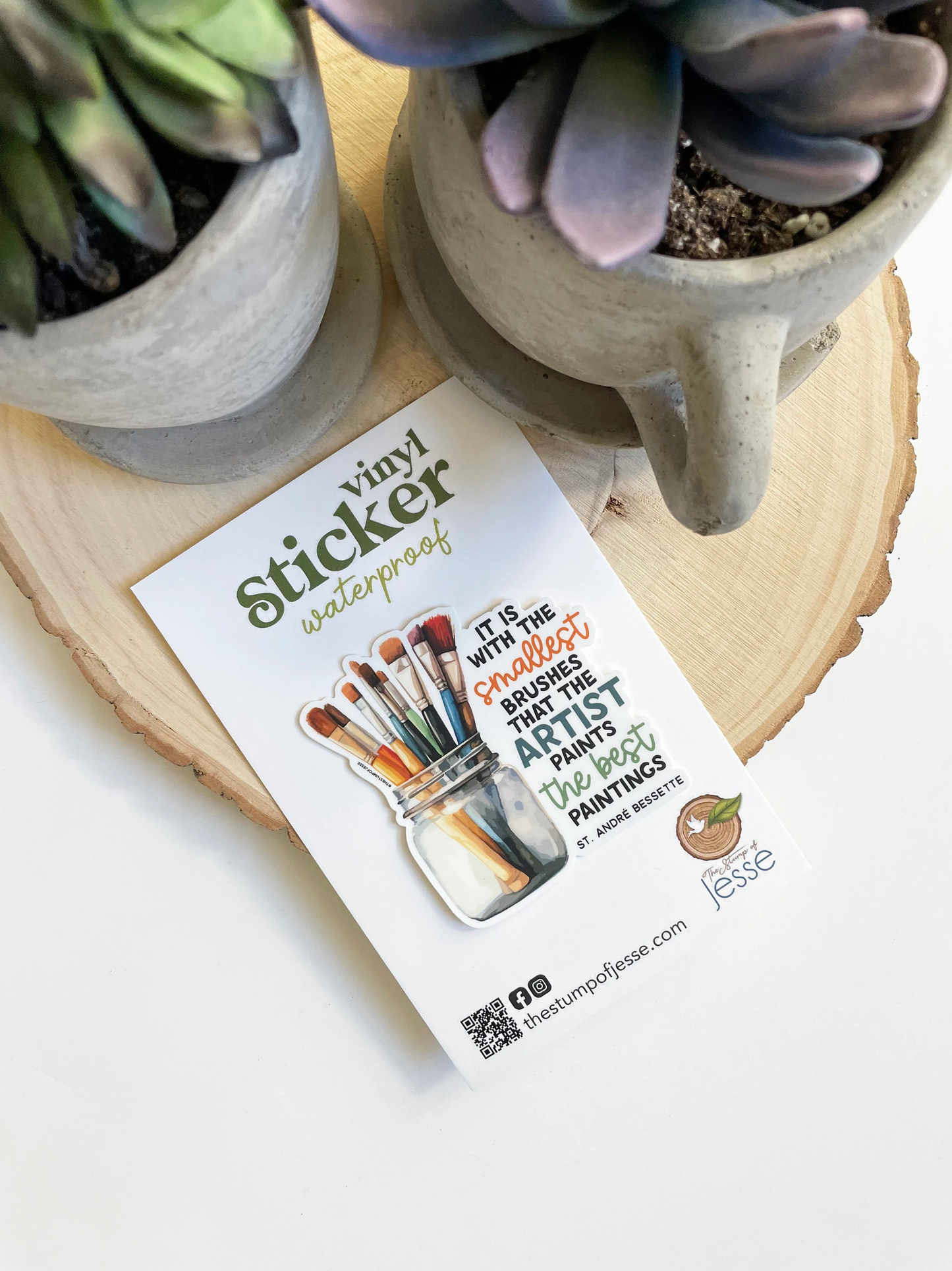 The Stump of Jesse - St. Andre Bessette Waterproof Sticker | Catholic Gift