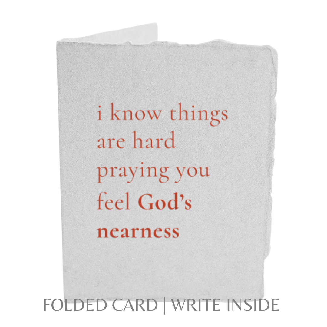Paper Baristas - Things are Hard. Praying God's Nearness | Eco Greeting Card