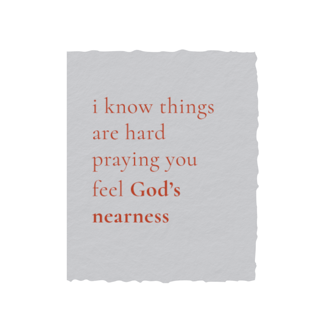 Paper Baristas - Things are Hard. Praying God's Nearness | Eco Greeting Card