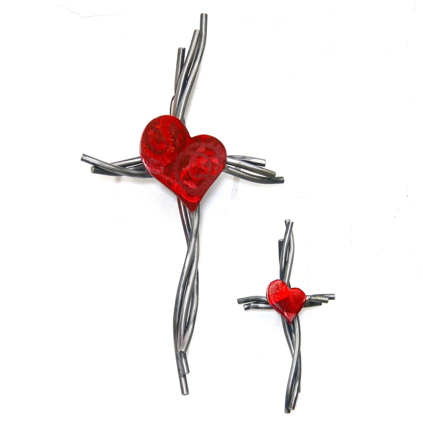 Iron Chinchilla - Radiant Heart Cross 10"